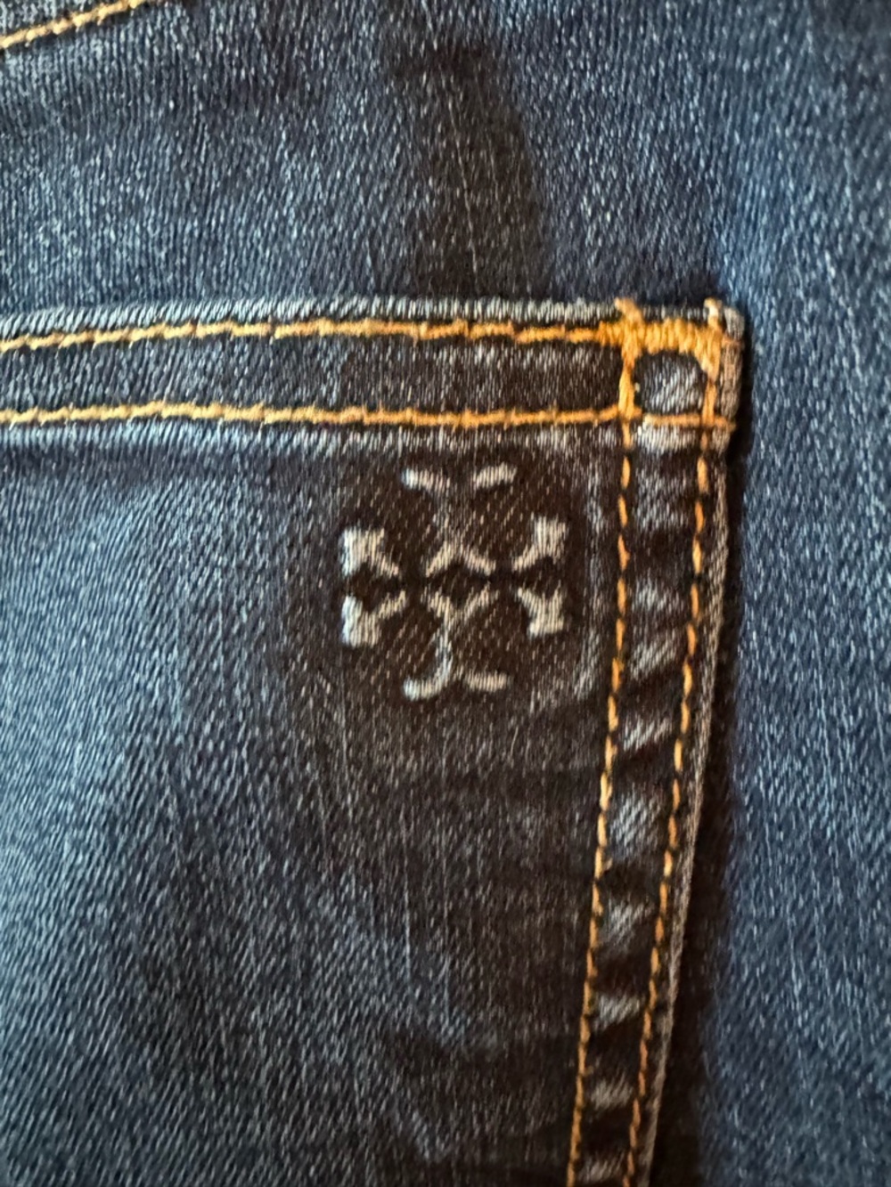 Tory Burch Pardon My French Dark Wash Denim Jeans Size 27 - Picture 8 of 11